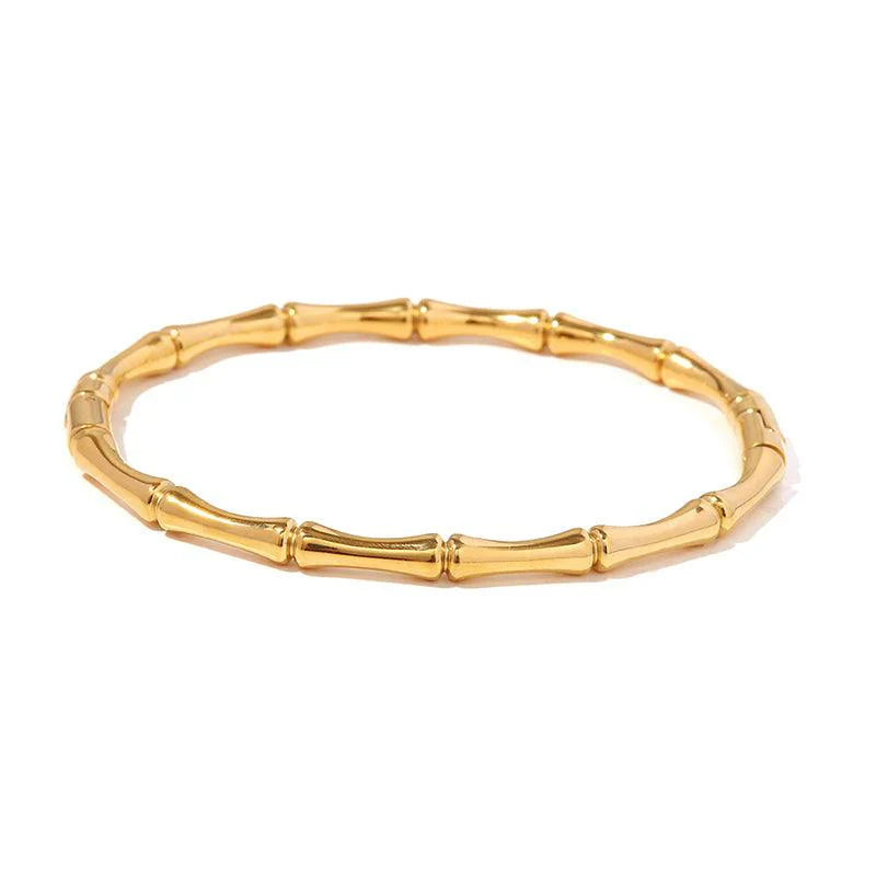 Textured Bamboo Oval Bangle
